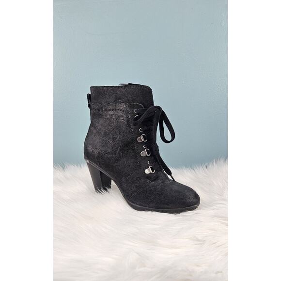 Kenneth Cole Reaction Fun Hunt Womens Leather Casual Boots, Black, 6.5 - Picture 2 of 16